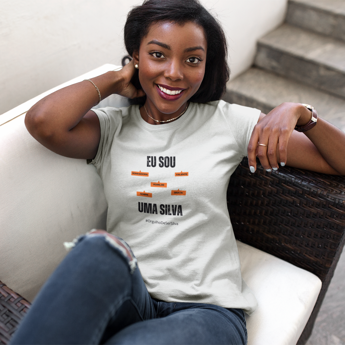 Baby Long Feminina Eu Sou Uma Silva – Nome Que Representa (Malha Quality)