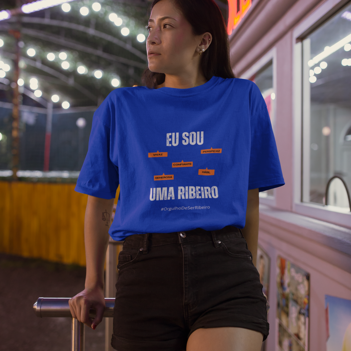 Camiseta Feminina Eu Sou Uma Ribeiro – Nome Que Representa (Malha Quality)