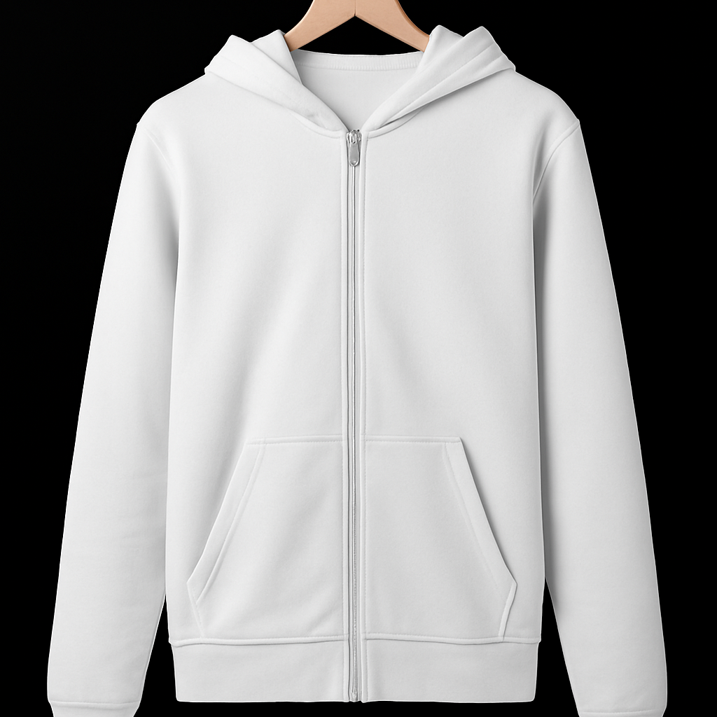 Nome do produto: Moletom prime com zíper branco 