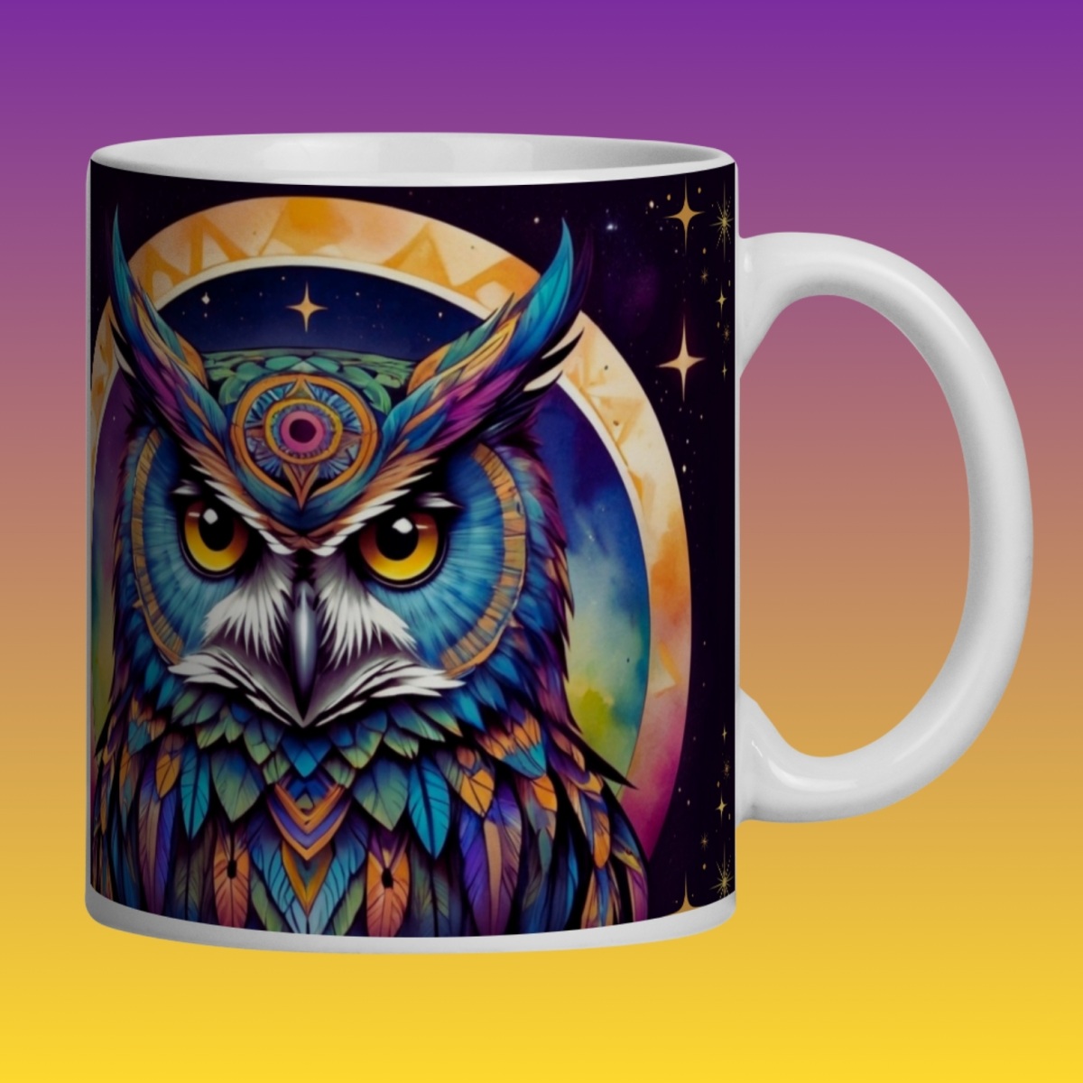 Nome do produto: ARTEMÍSIA Canecas – ‘Coruja - Animais de Poder’