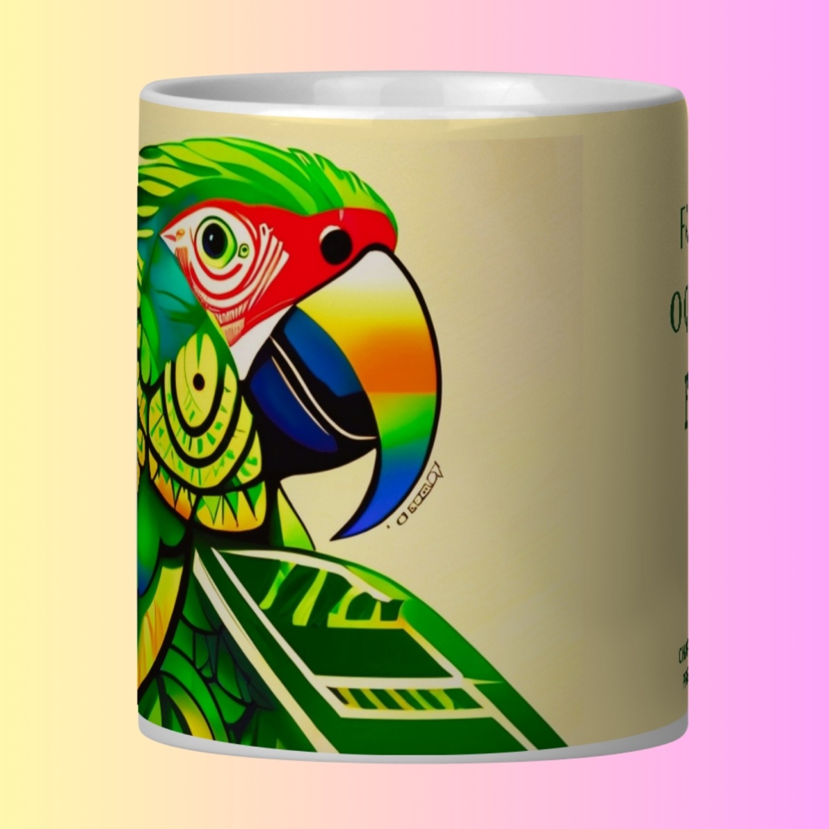 Nome do produto: ARTEMÍSIA Canecas – ‘Papagaio – Cerrado Brasileiro’ - 03