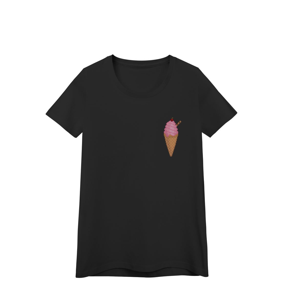 Camiseta Baby Long Premium - Sorvete de Morango