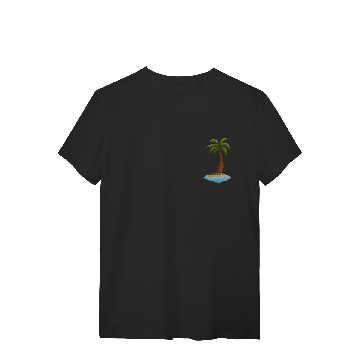 Nome do produto: Camiseta Premium Frente e Costas - Coqueiro e Praia