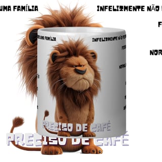 Caneca leão da depressão no trabalho