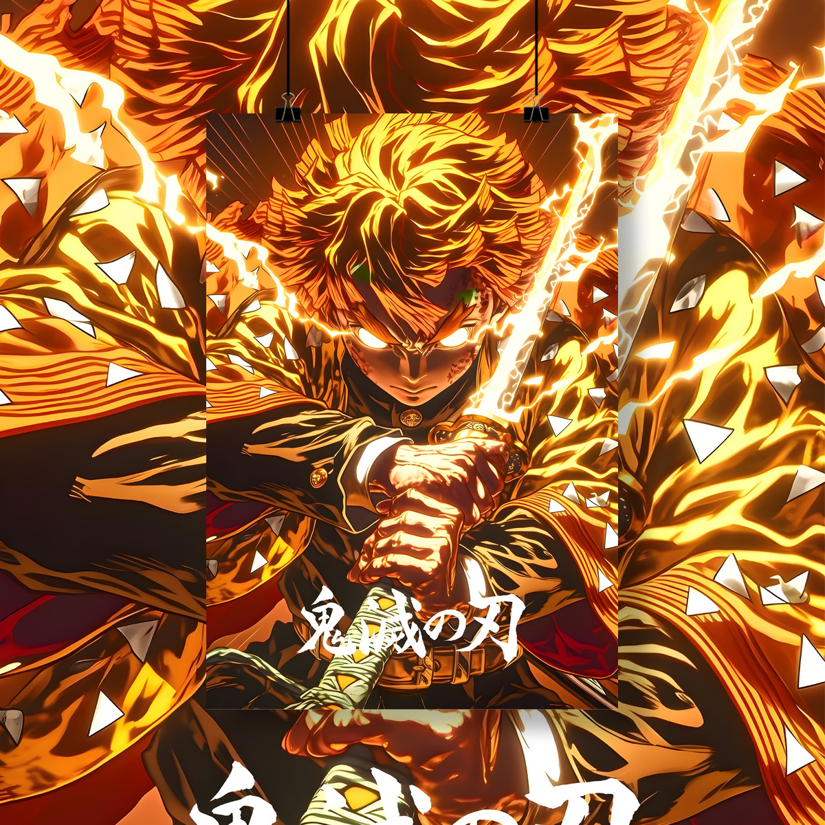 Poster Retrato - Zenitsu Agatsuma