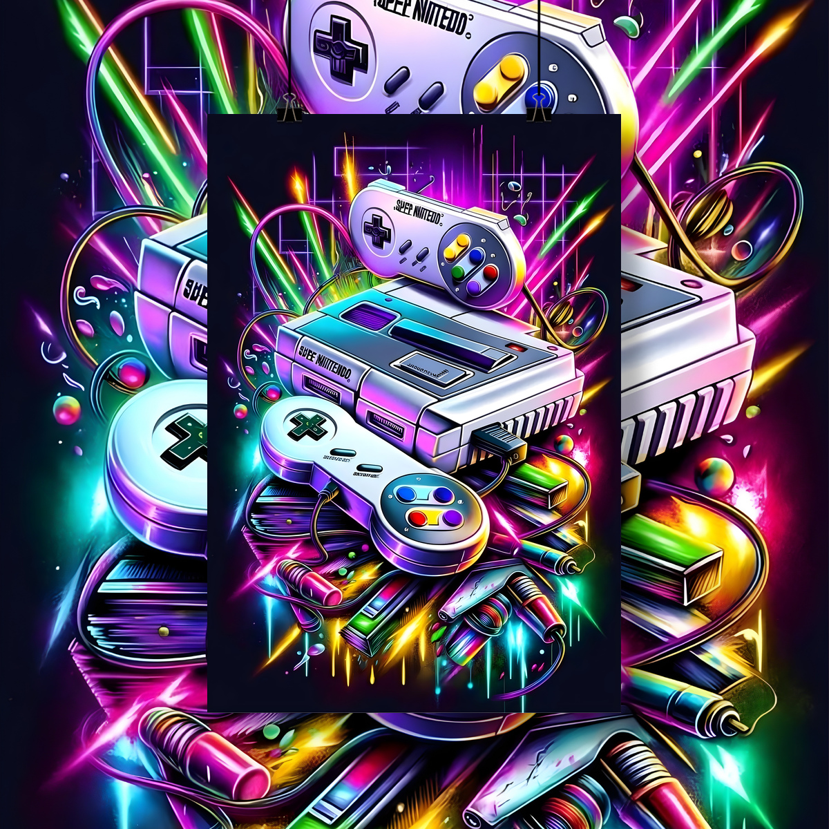 Poster Retrato Super Games