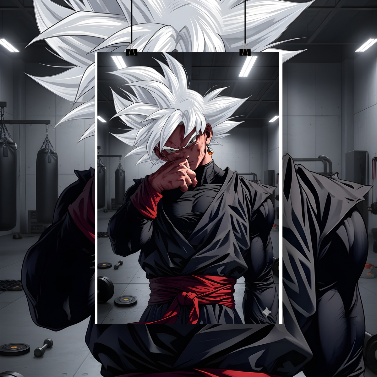 Poster Retrato Goku treinamento