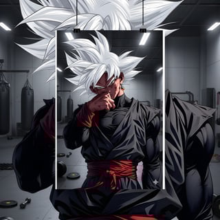 Poster Retrato Goku treinamento