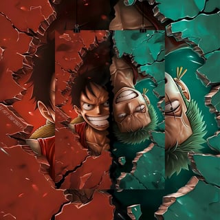 Poster Retrato One piece duas faces 