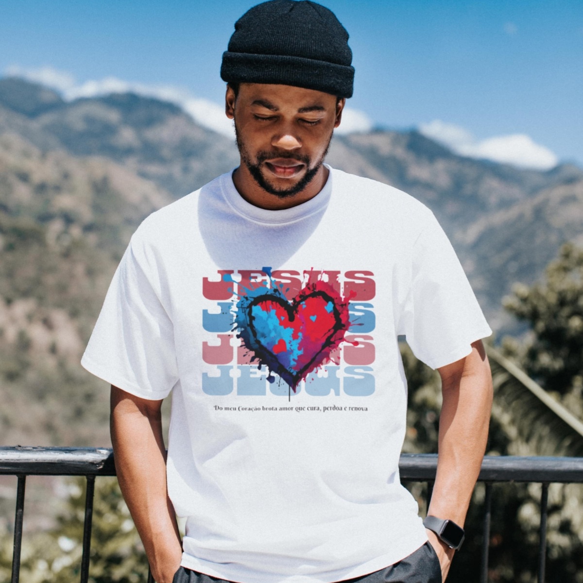 Tshirt Oversized- Jesus coração 