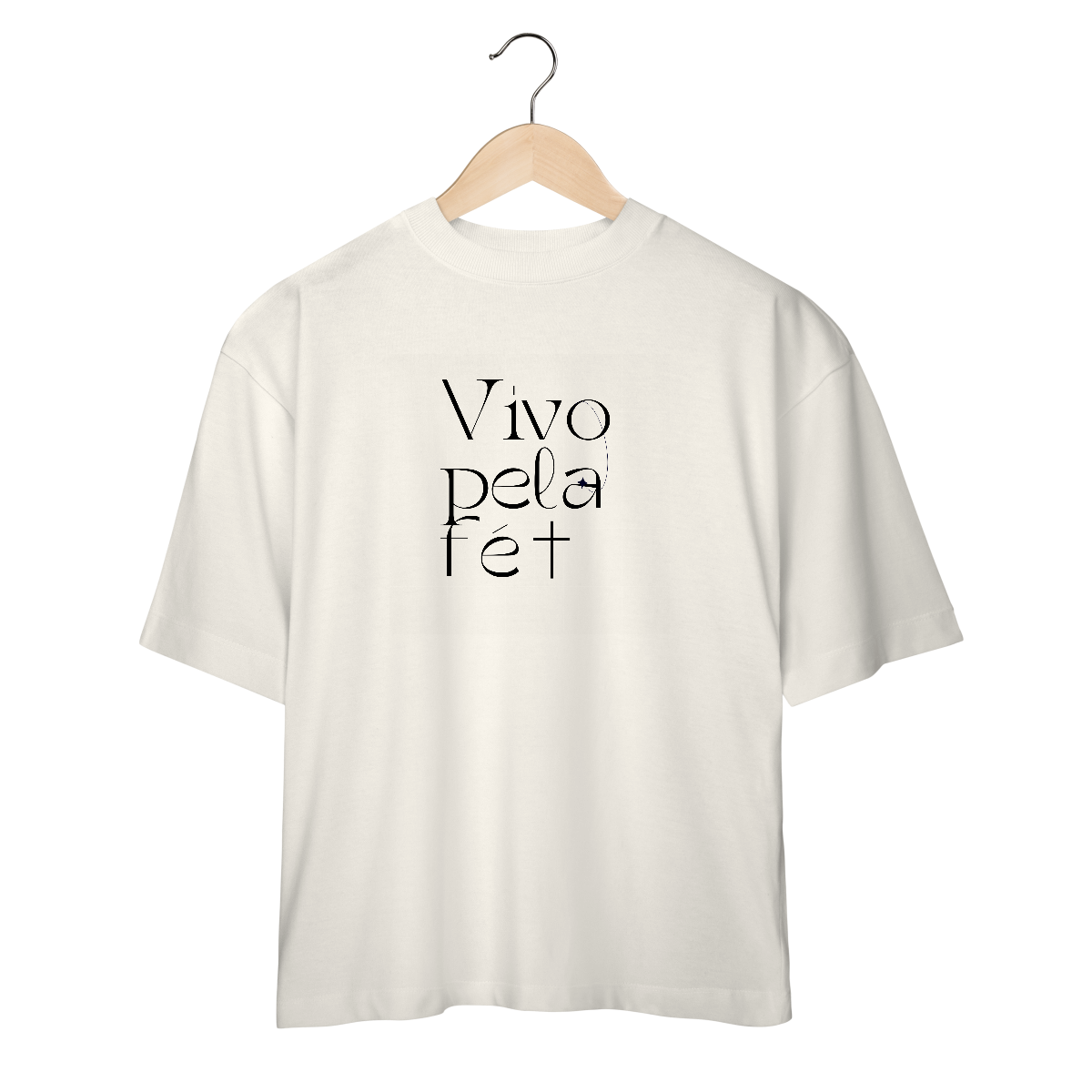 Tshirt Oversized - Vivo pela Fé