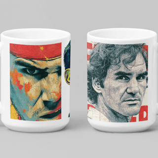 Caneca Lendas do Tênis - Inspiração para os Verdadeiros Fãs