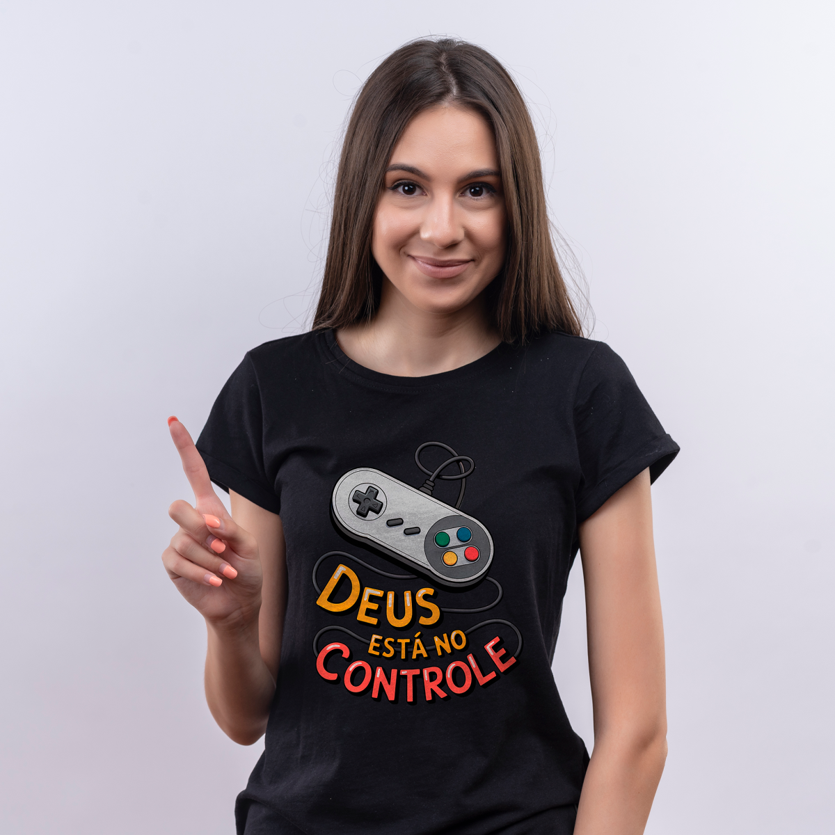 Nome do produto: T-shirt Deus está no controle
