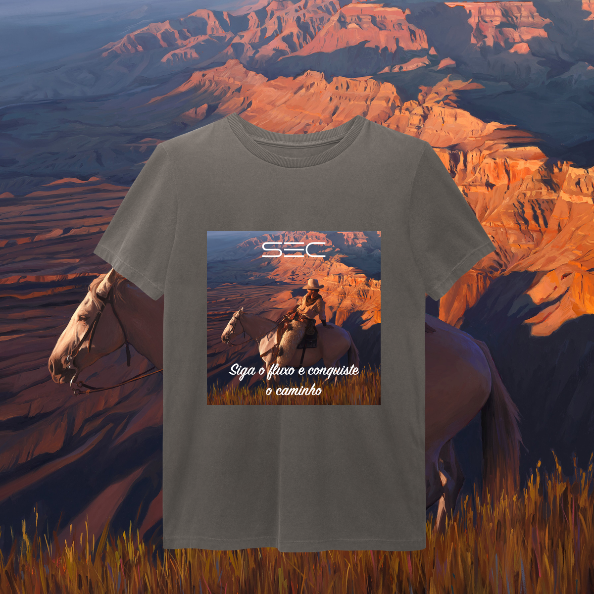 In the middle run a river - T-Shirt Estonada