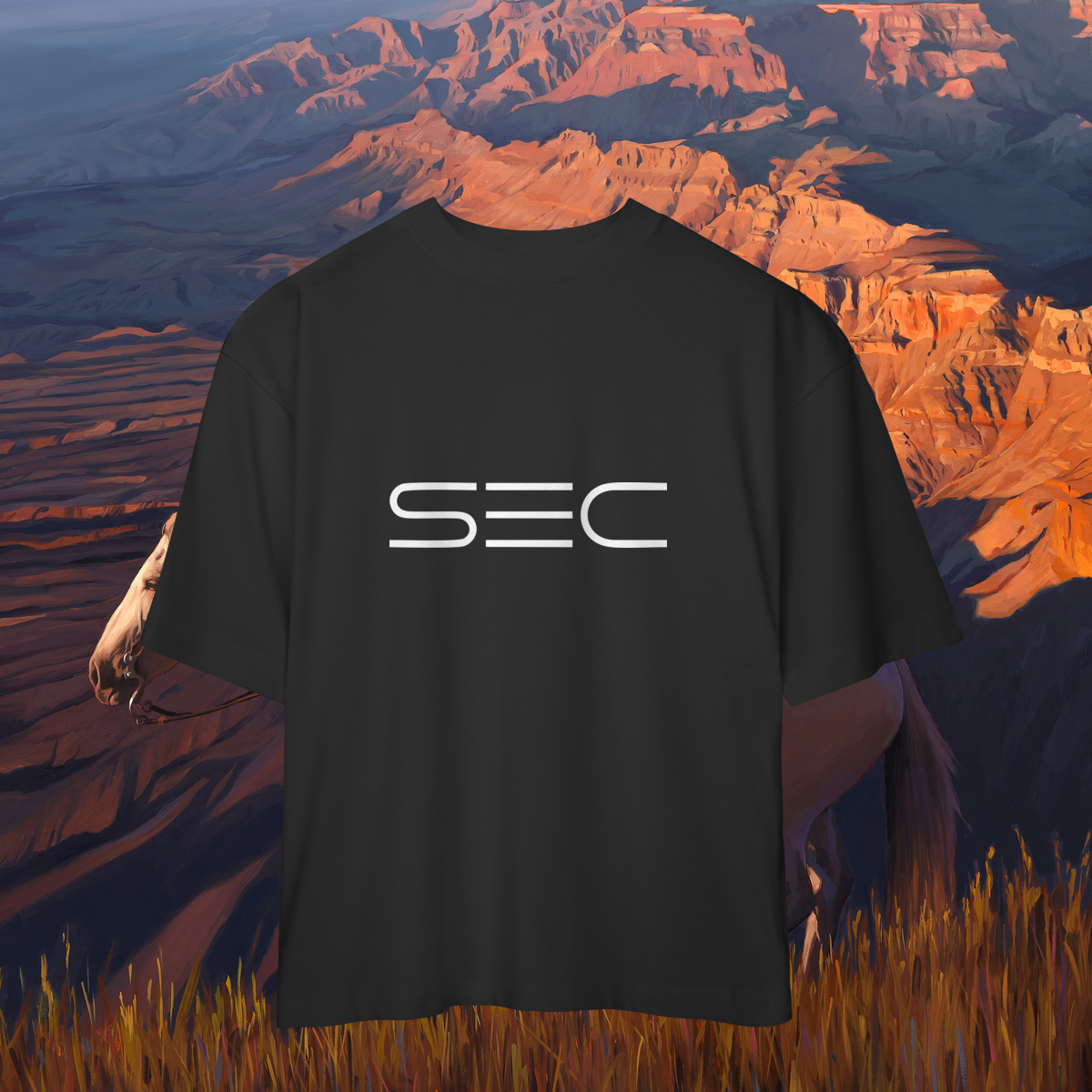 In the middle run a river - Camiseta Oversized