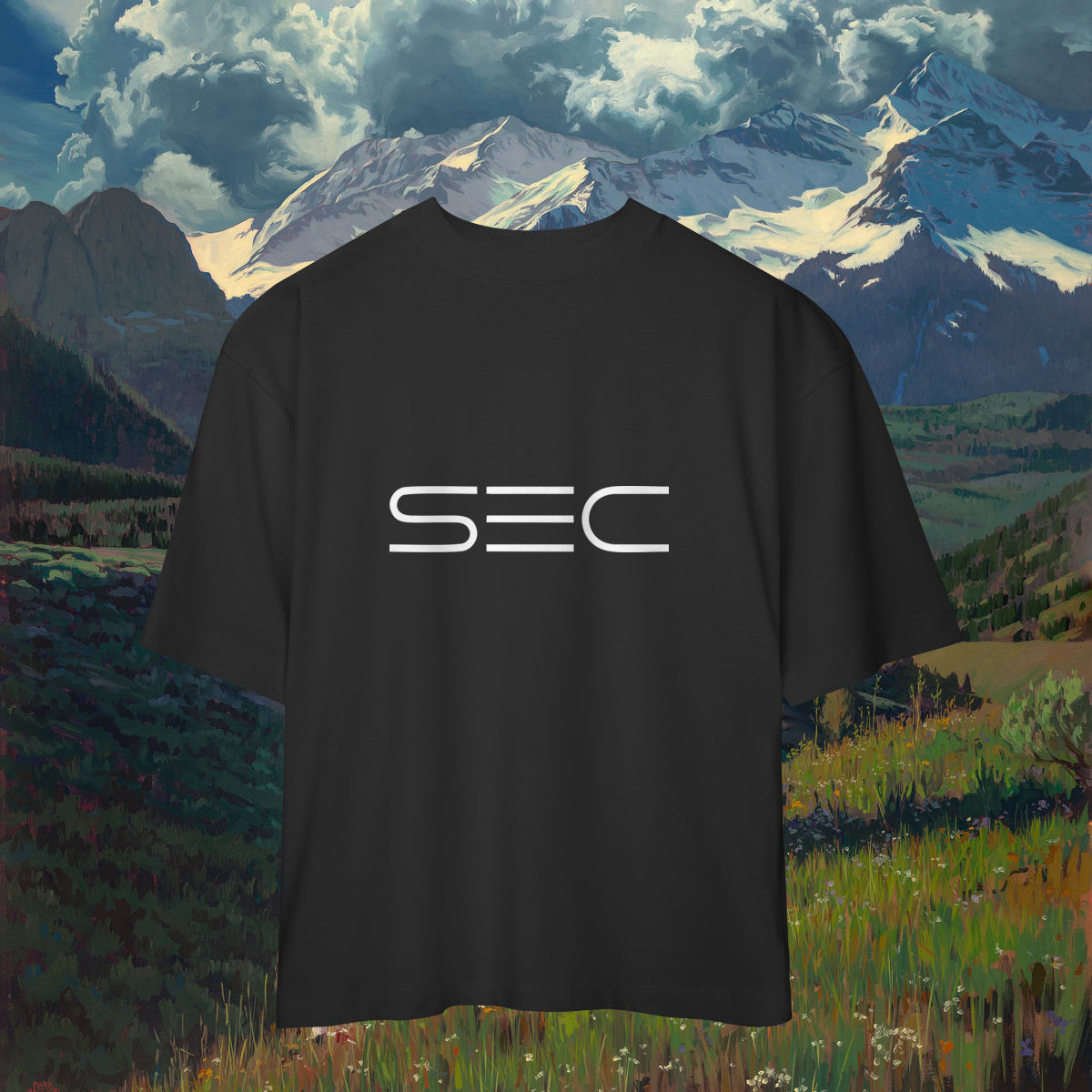 Living with Mountains - Camiseta Oversized