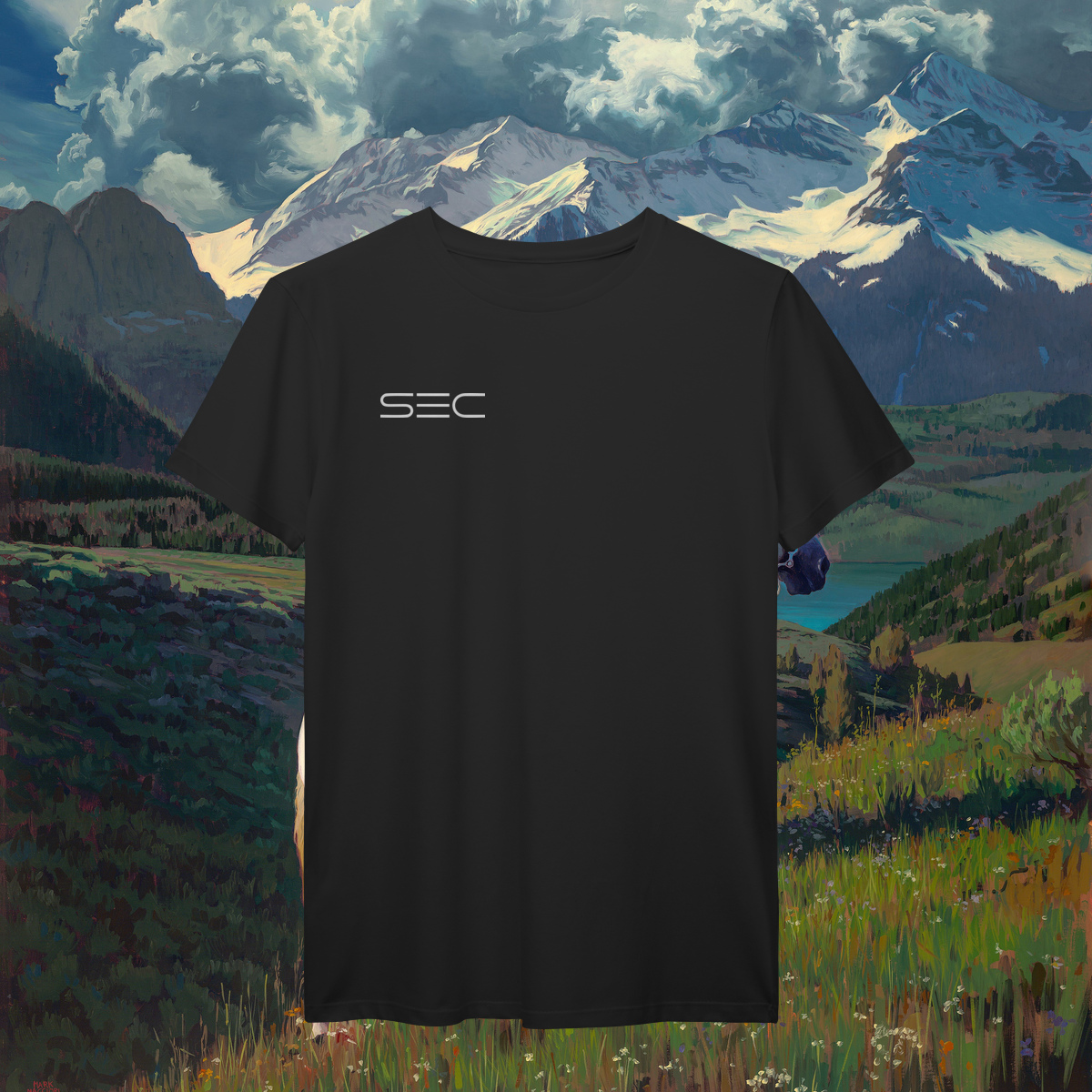 Living with Mountains - T-Shirt Prime
