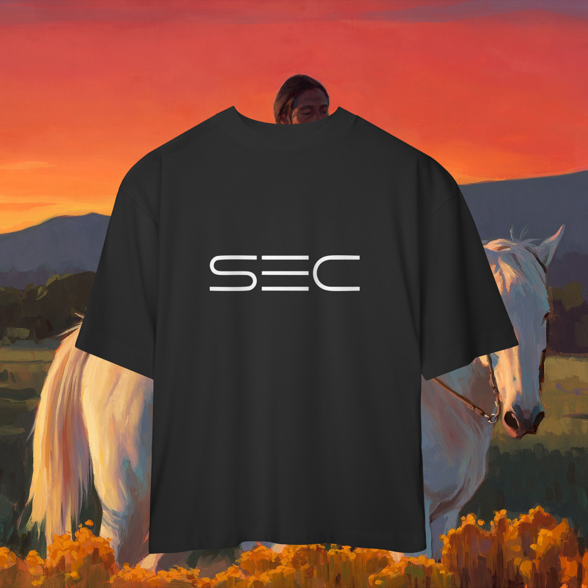 Mariposa Afterglow - Camiseta Oversized