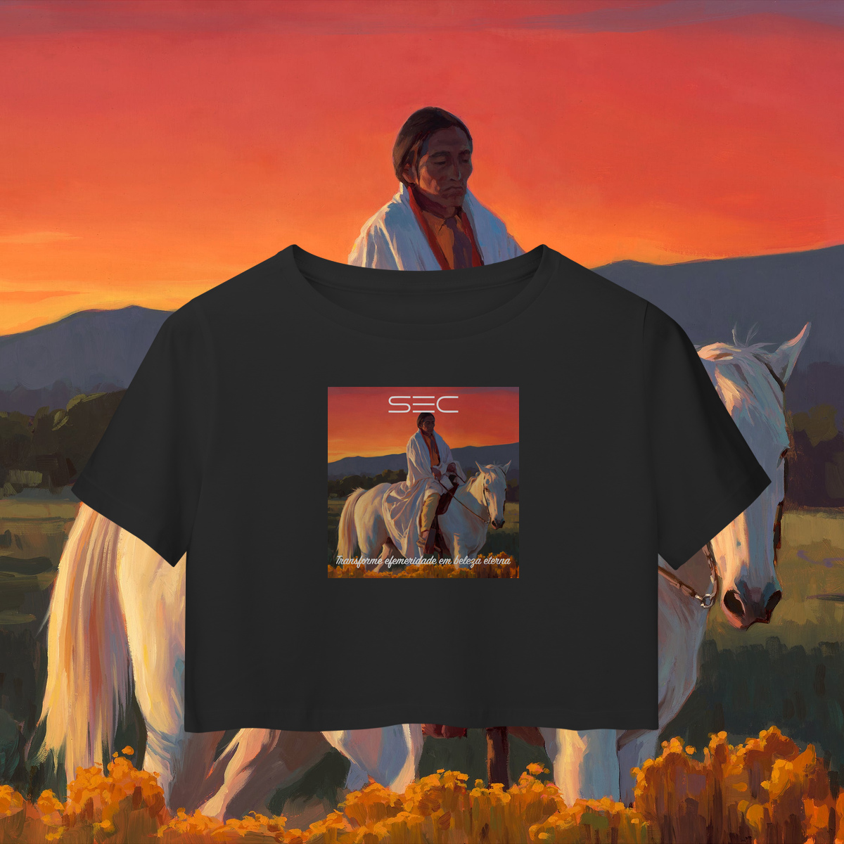 Mariposa Afterglow - Camisa Cropped