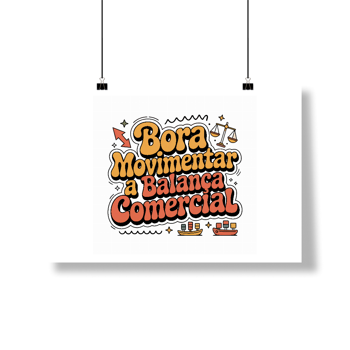 Pôster Bora Movimentar a Balança Comercial