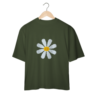 Camiseta Oversized Estampa frente e verso - Margarida Bem-me-quer 99