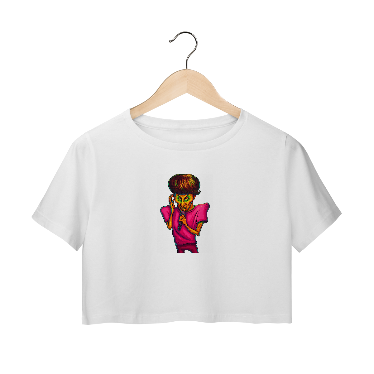 Camisa Estampada Cropped– Caricatura Exclusiva | VOU DESENHAR VOCÊ