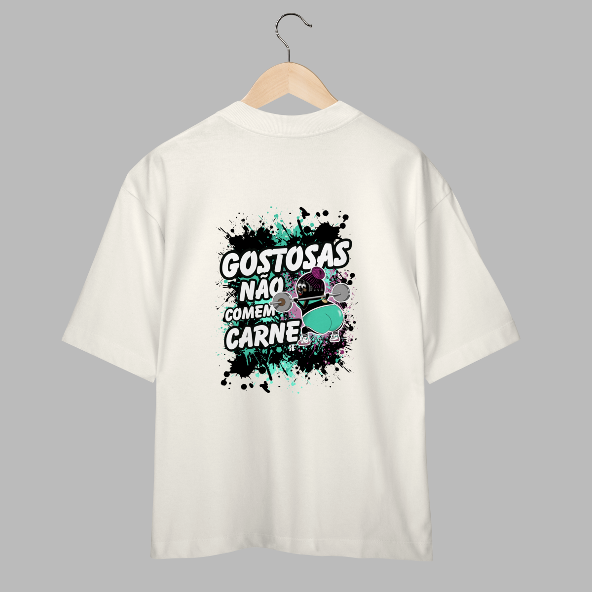 Camiseta Oversized - Frente e verso - Feijôa