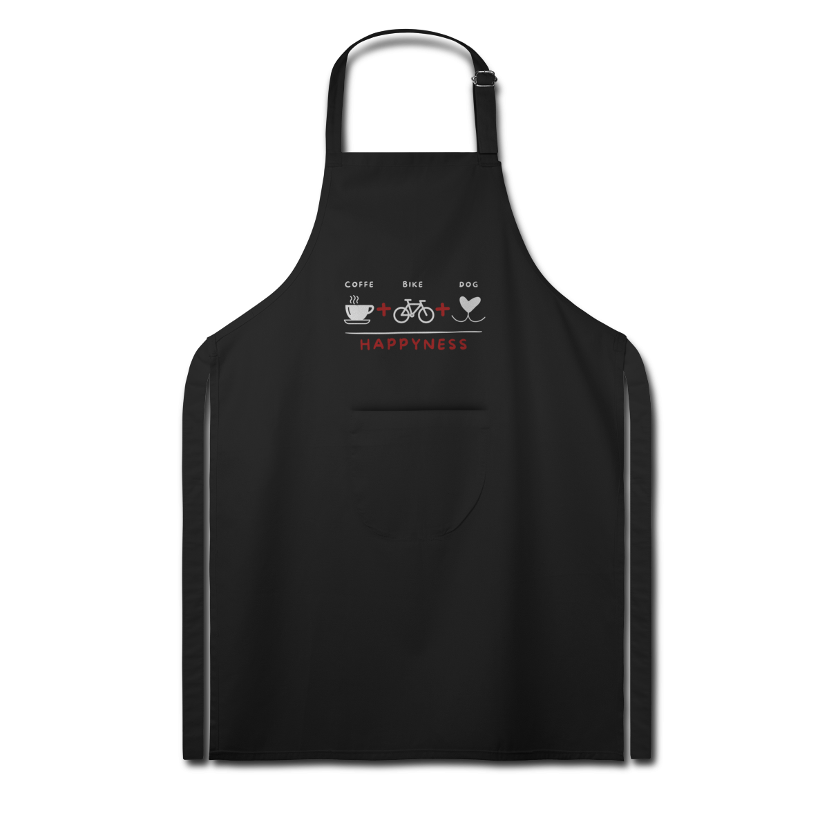 Avental - Coffee + Bike + Dog = Happyness