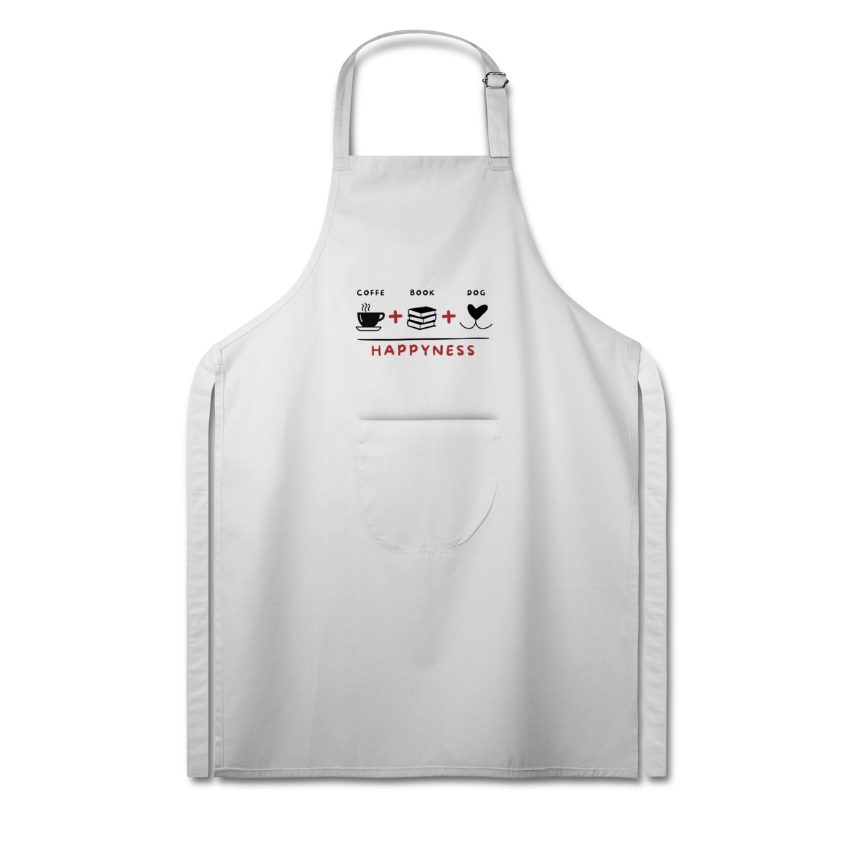 Avental - Coffee + Book + Dog = Happyness