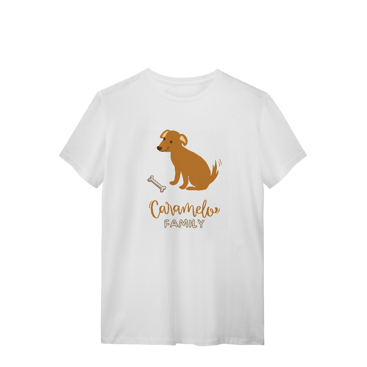 Nome do produto: T-Shirt Quality - Caramelo Family