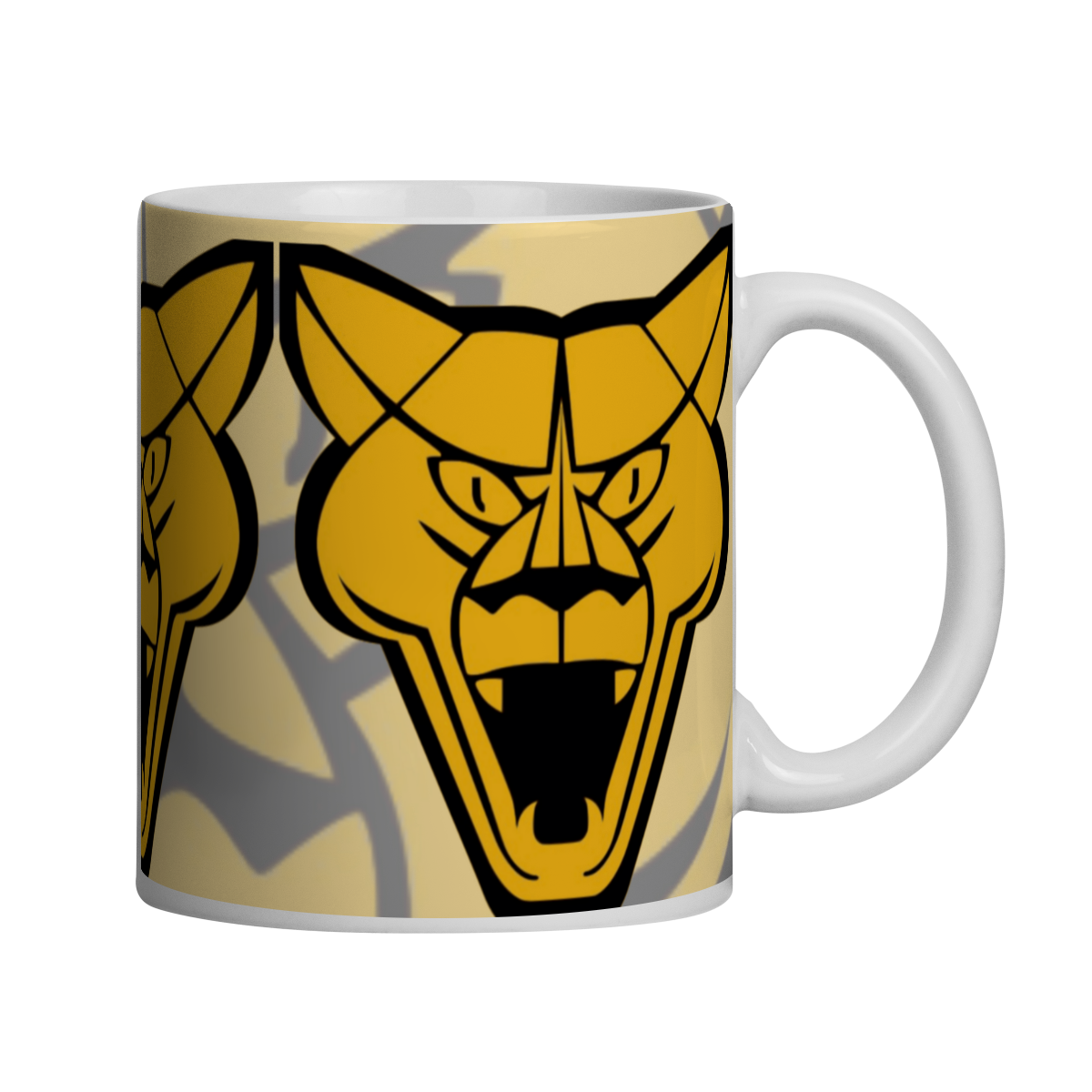 Caneca Puma Logo Cara da Fera Amarela