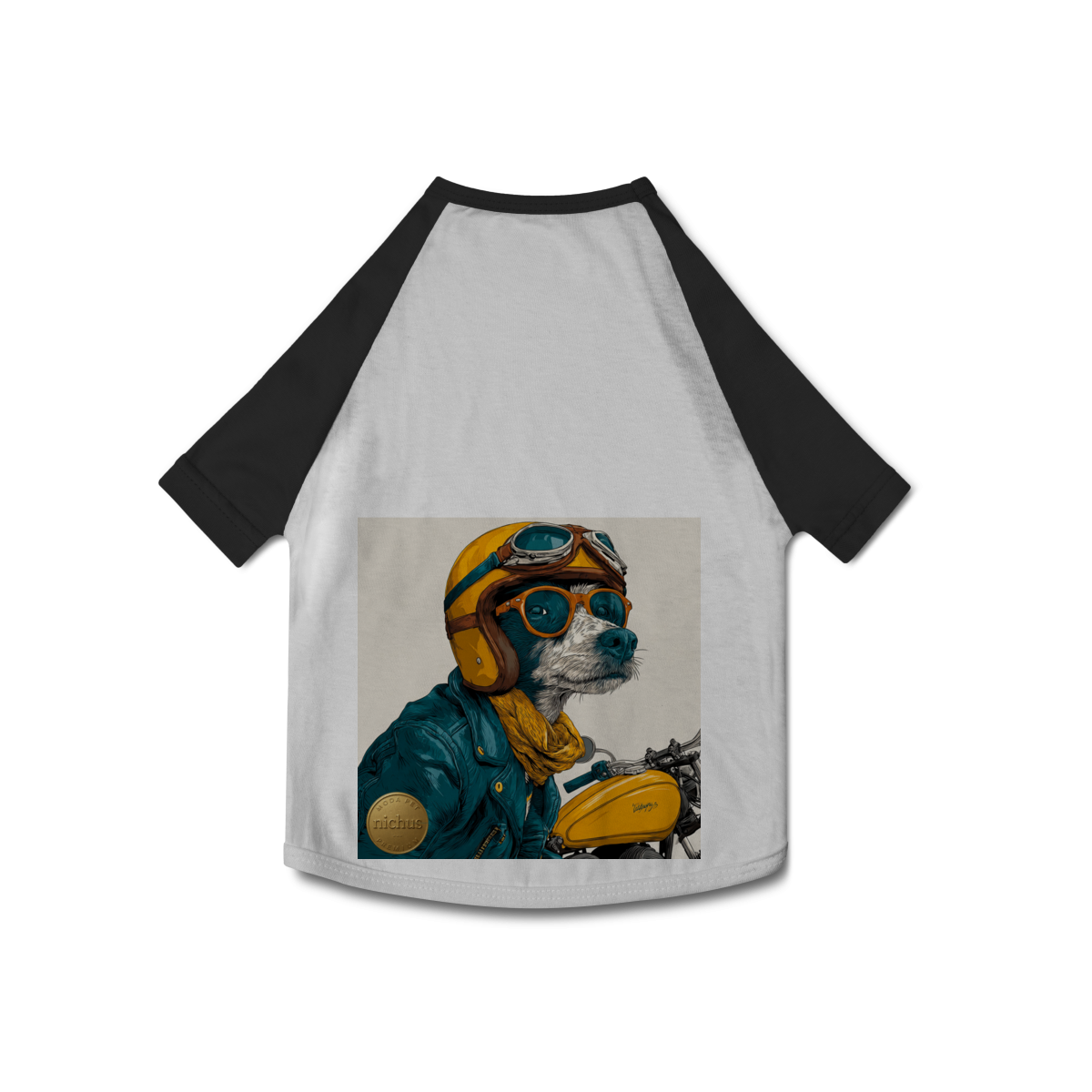 Camiseta Pet Dog Motociclista