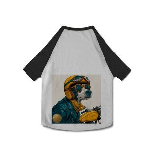 Camiseta Pet Dog Motociclista