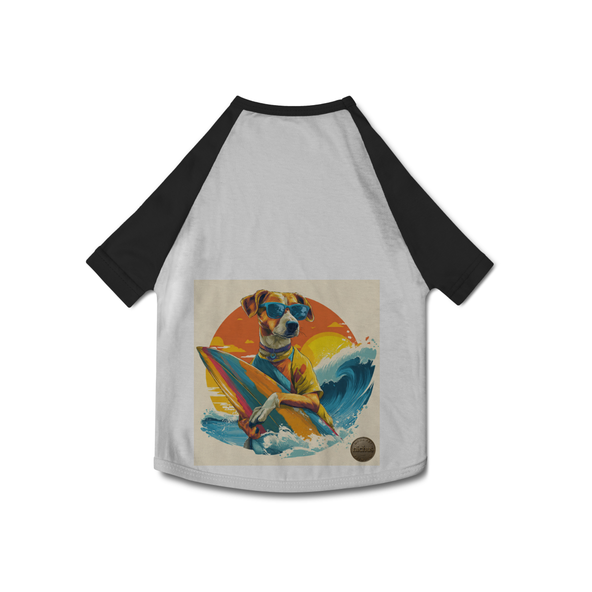 Camiseta Pet Dog Surfista