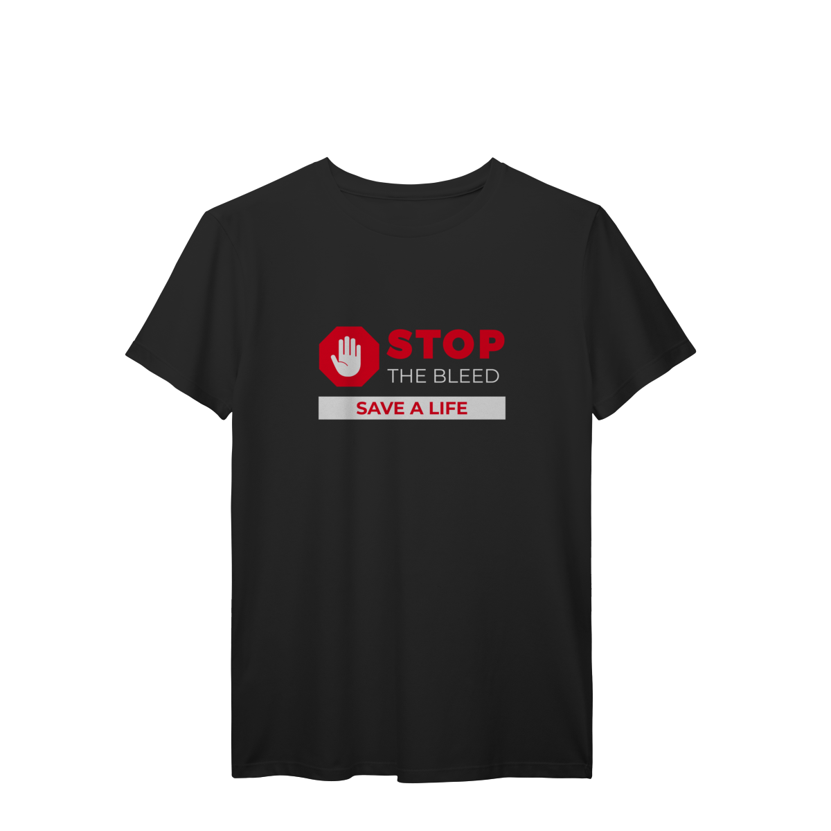 Camisa Branca e Preta - Stop the Bleed