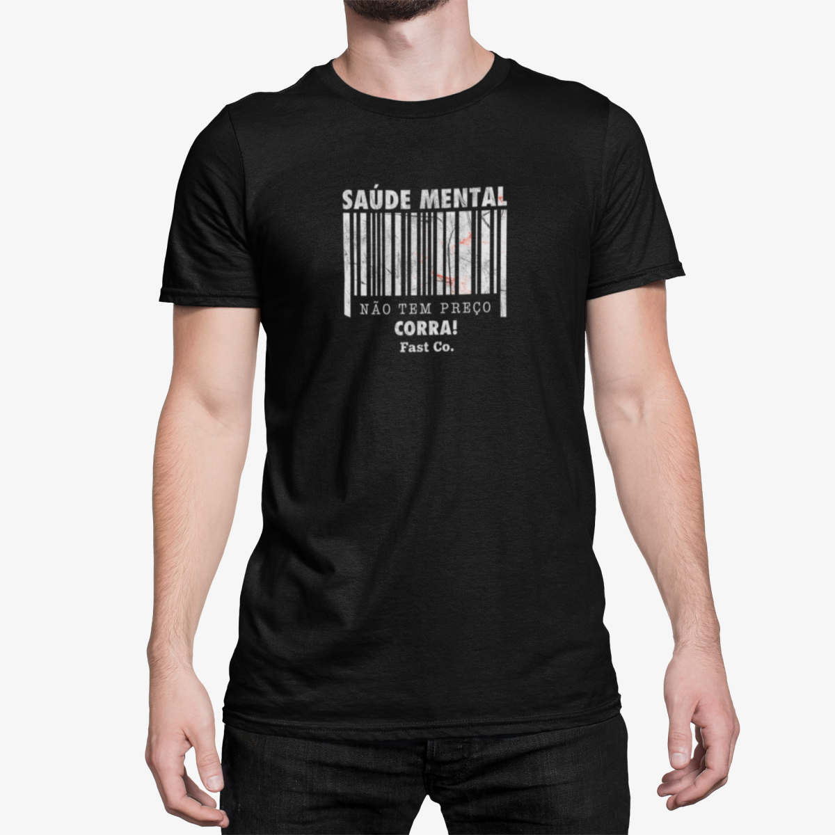 Camiseta Casual - Código de Barras