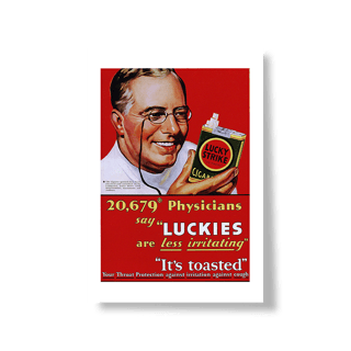 Pôster Vintage Retrô – Propaganda Clássica Lucky Strike (Década de 40/50)