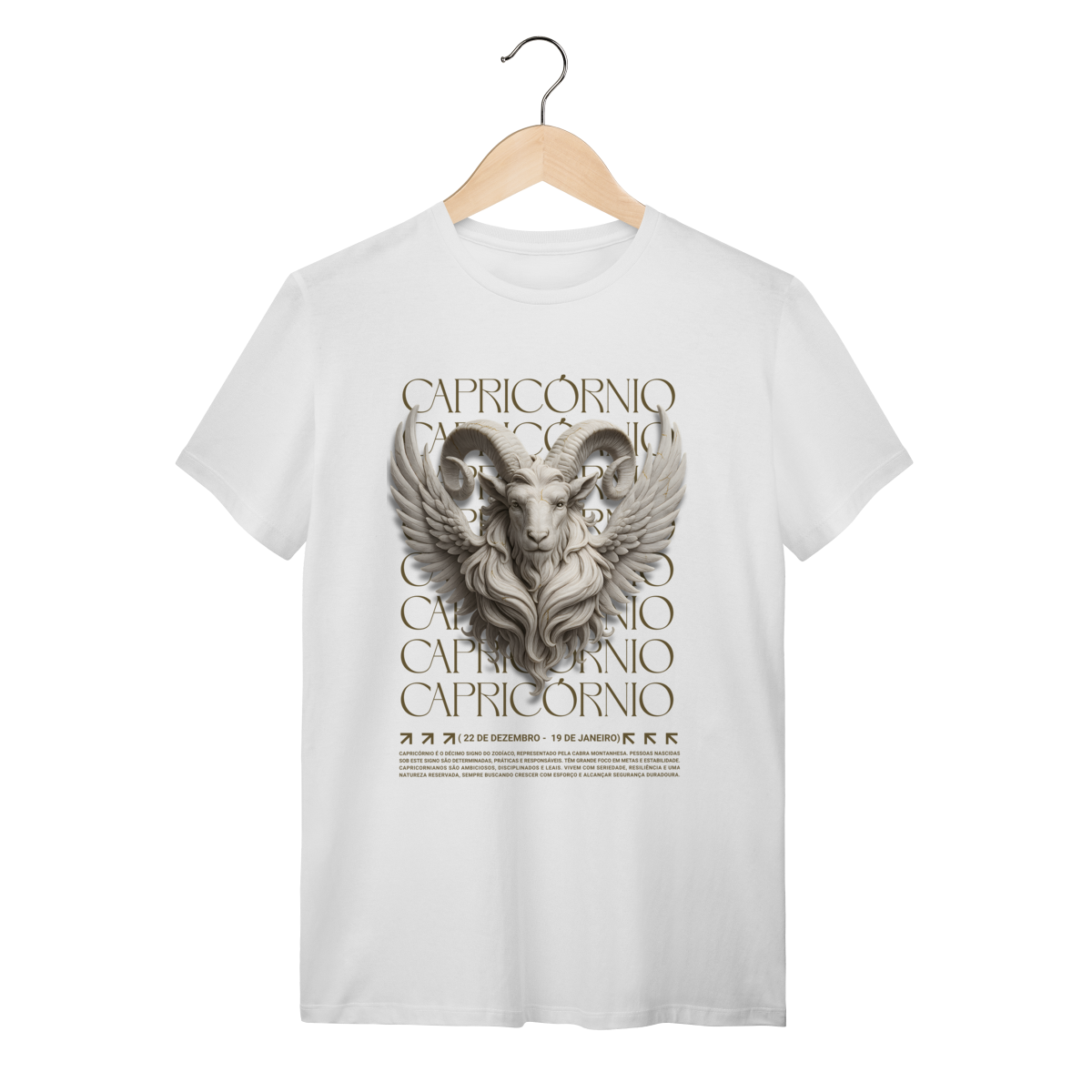Camiseta Capricórnio Branca