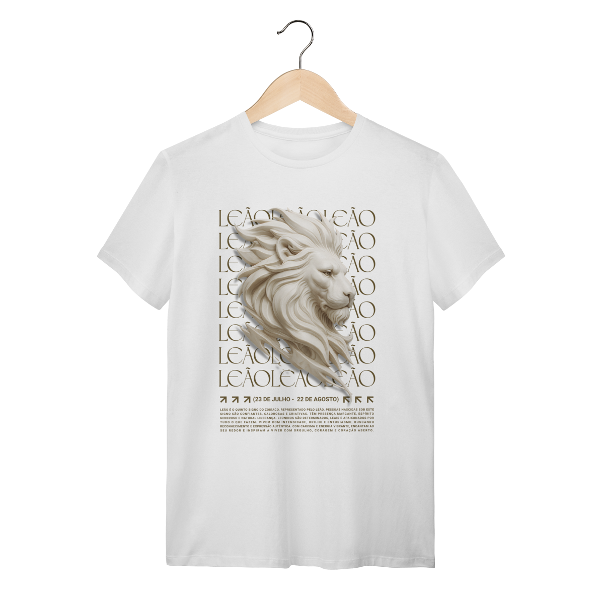 Camiseta Leão Branca