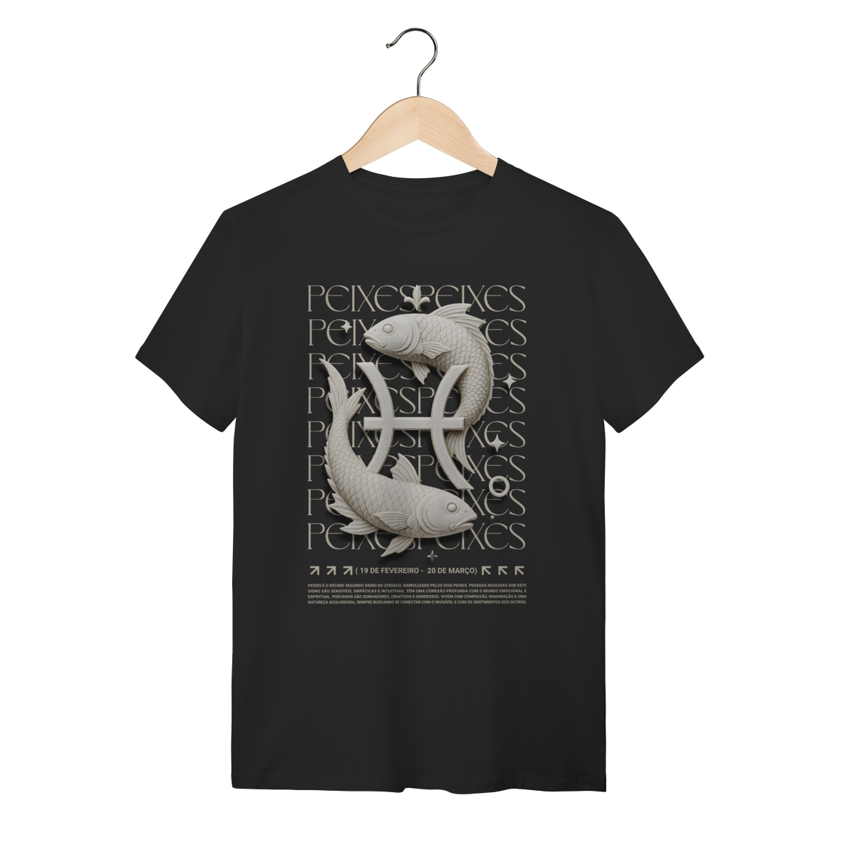 Camiseta Preta Peixes