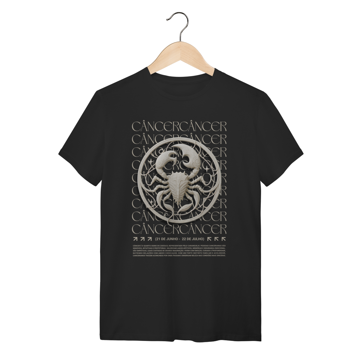 Camiseta Câncer Preta