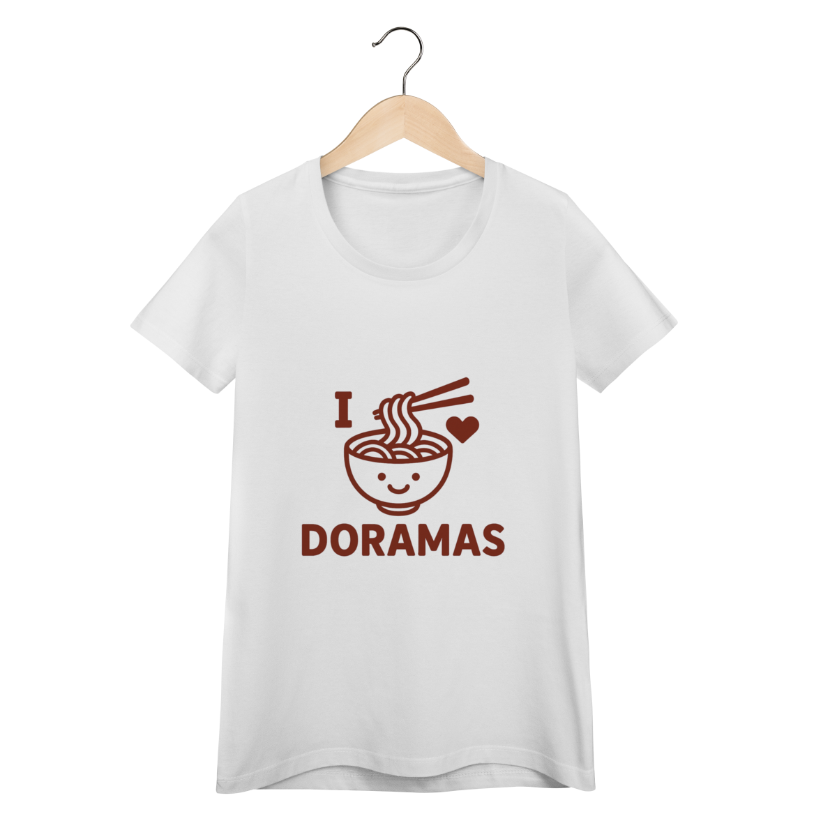 Nome do produto: Camiseta “I ❤ Dorama” – Edição Fã Apaixonada