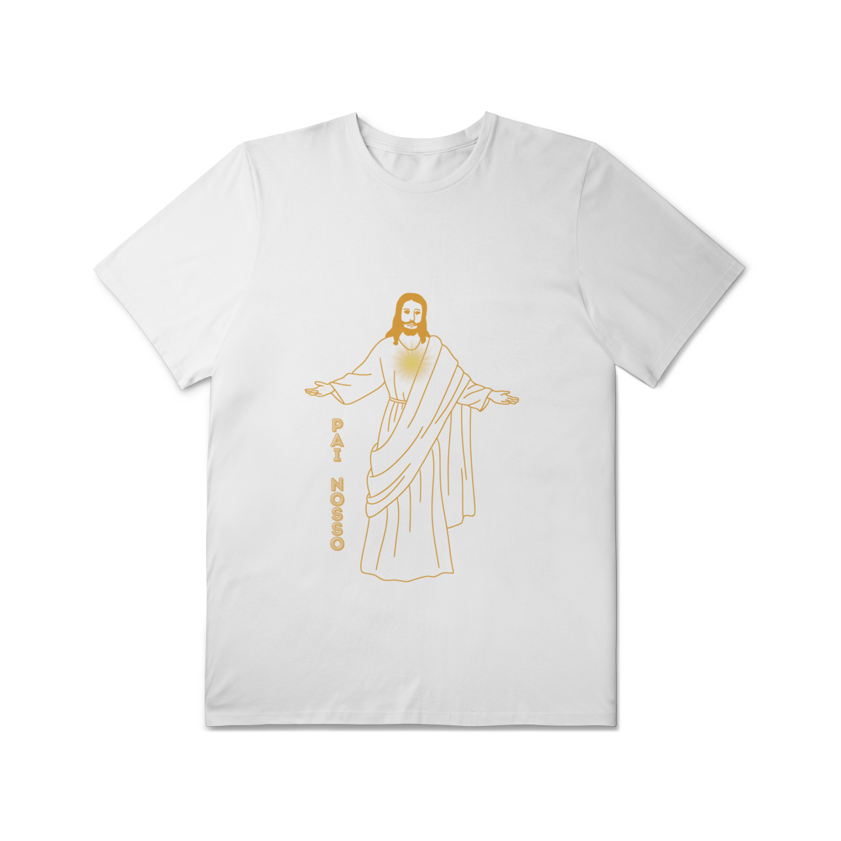  Camiseta Unissex T-Shirt Plus Size - Jesus - Pai Nosso