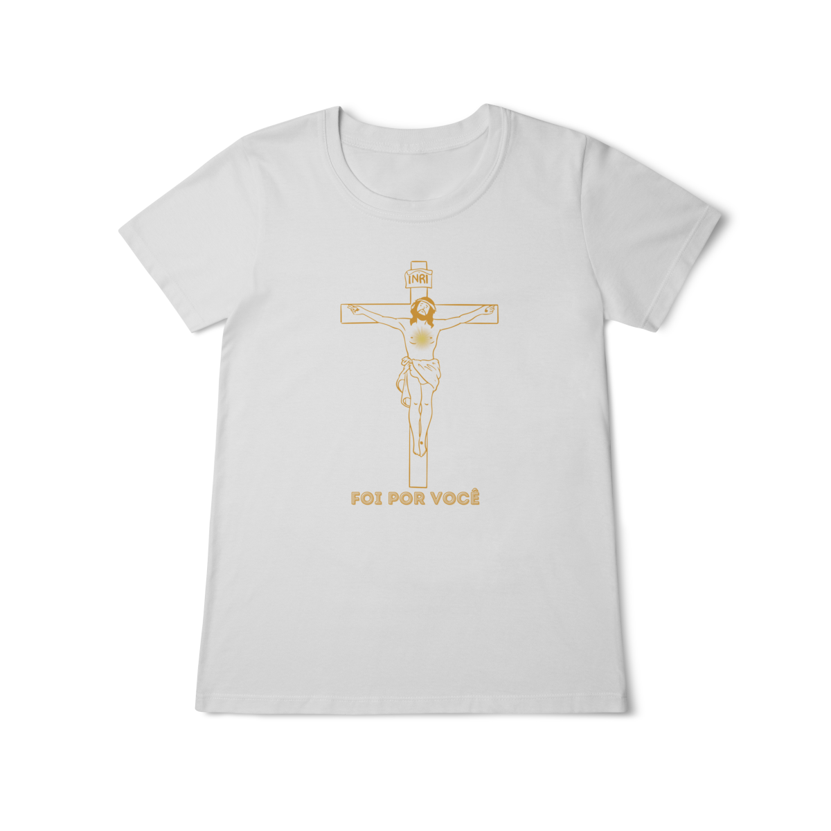 Camiseta Feminina Baby Long Classic - Foi por Você - Cruz