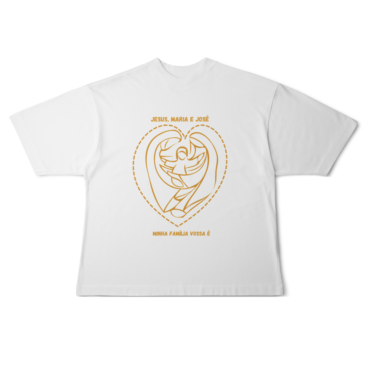 Camiseta Oversized - Jesus, Maria e José  - Minha Família