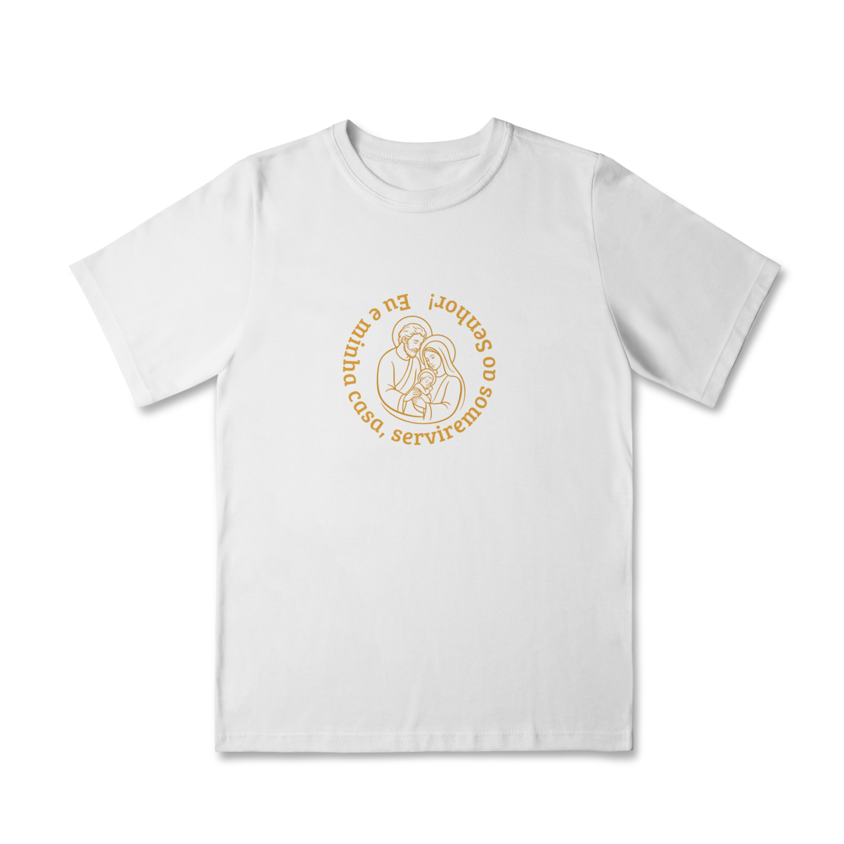 Camiseta Quality Infantil (2 a 8) - Eu e Minha Casa Serviremos ao Senhor