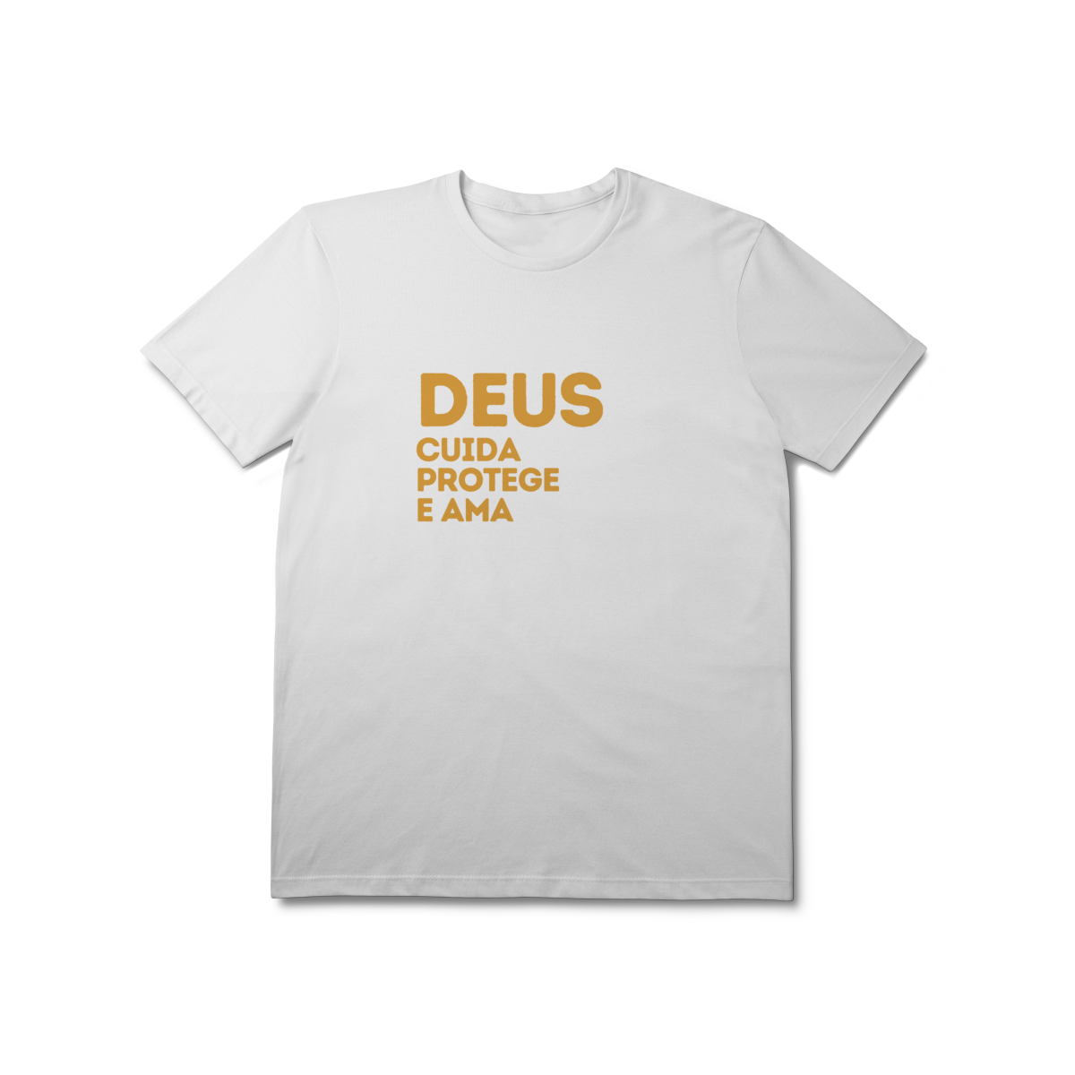  Camiseta Unissex T-Shirt Prime - Deus cuida, protege e ama