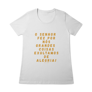  Camiseta Feminina Baby Long Quality - Salmo 126