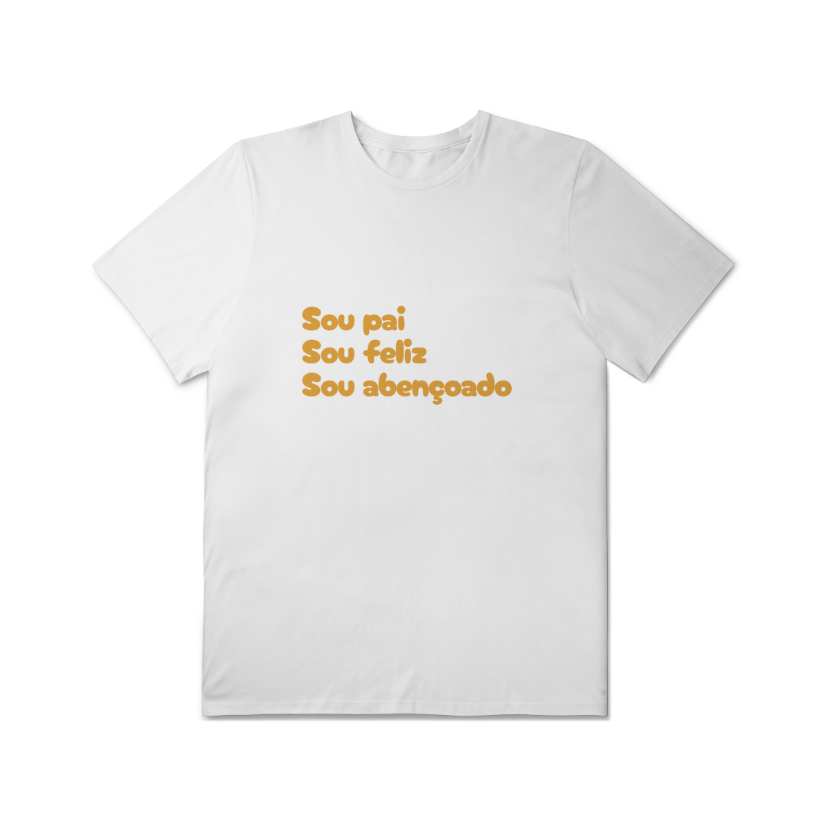 Camiseta Masculina T-Shirt Plus Size - Sou Pai, Sou Feliz, Sou Abençoado