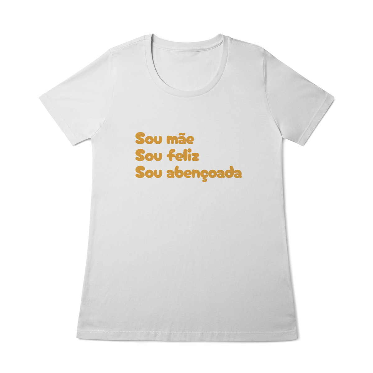 Camiseta Feminina Baby Long Quality - Sou Mãe, Sou Feliz, Sou Abençoada